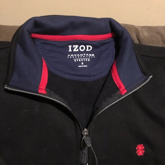 Izod quarter zip black jacket size small BRAND NEW - Picture 5 of 6
